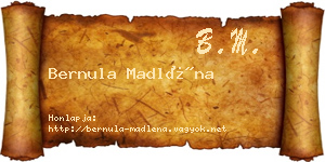 Bernula Madléna névjegykártya